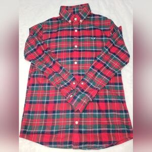 Vineyard Vines Red and Green Plaid Button Down Shirt
